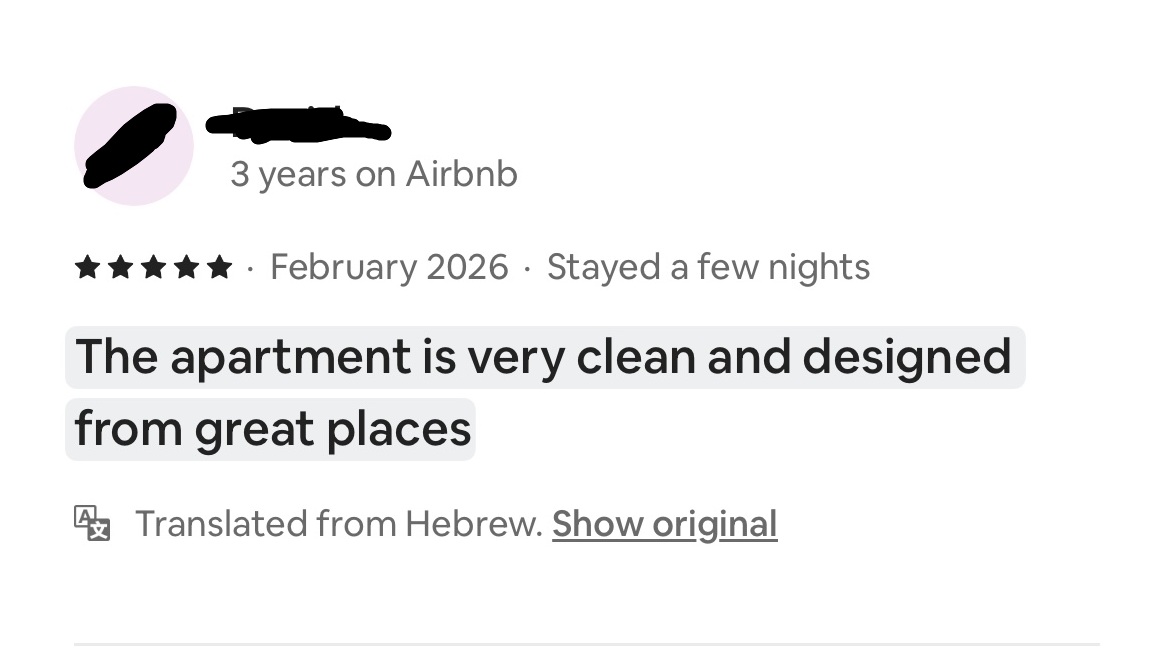 Verified Airbnb guest review screenshot 4